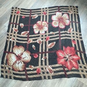 Burberry Large Red Floral 100% Silk